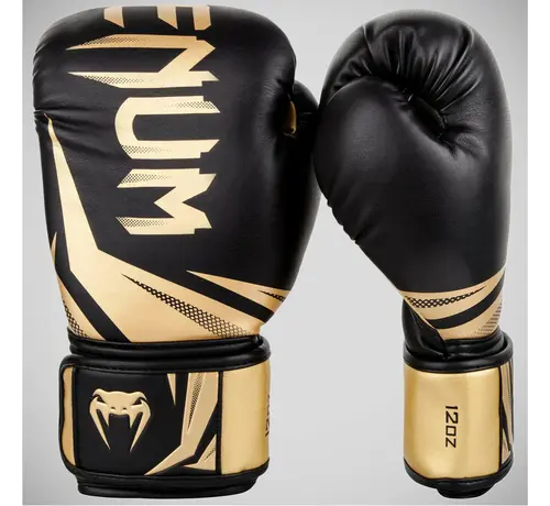 Venum Black/Gold Venum Challenger 3.0 Boxing Gloves