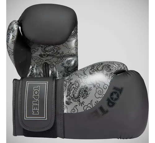 Top Ten Top Ten Dragon bokshandschoenen zwart/grijs