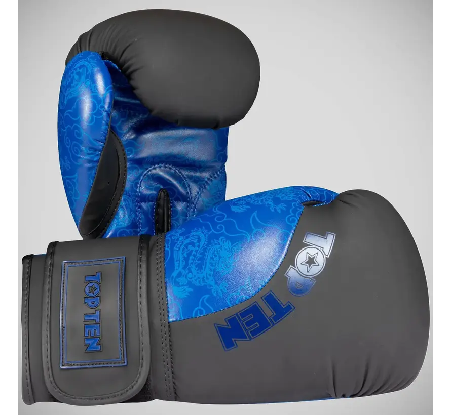 Top Ten Dragon bokshandschoenen zwart/blauw