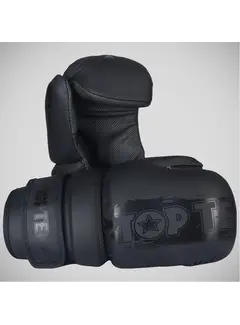 Top Ten Zwart/Zwart Top Ten Power Ink Black'n'Black Pointfighter-handschoenen