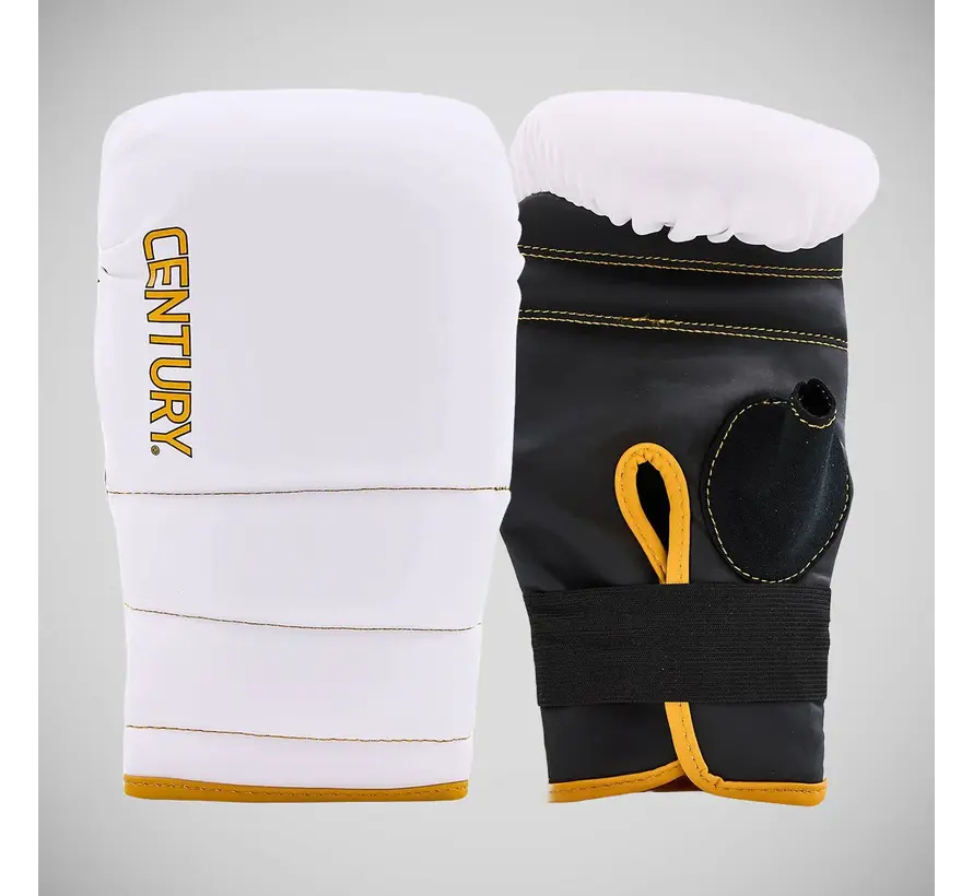 White/ Gold Century Partner Training Gloves and Mitts Combo
