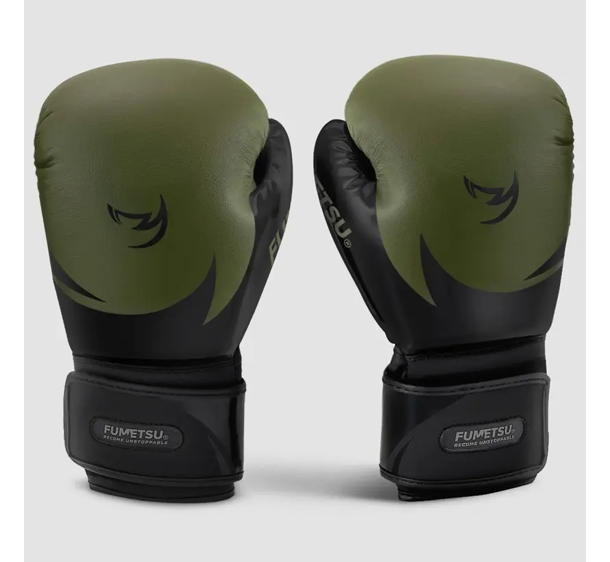 Fumetsu Ghost S3-bokshandschoenen in kaki/zwart