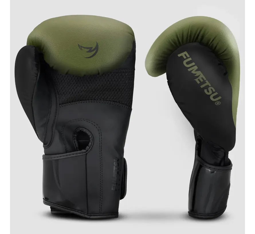 Fumetsu Ghost S3-bokshandschoenen in kaki/zwart