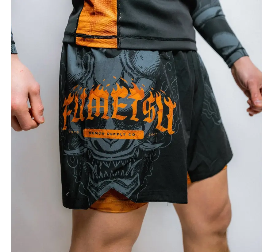 Fumetsu Oni dubbellaagse short zwart/grijs/brons