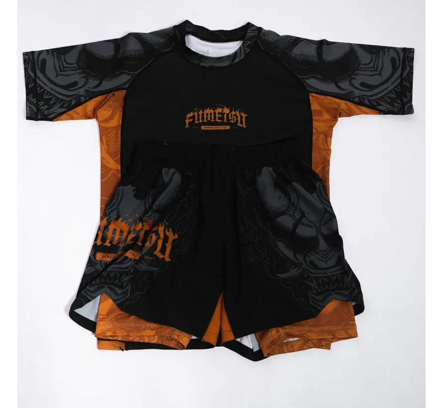 Fumetsu Oni dubbellaagse short zwart/grijs/brons