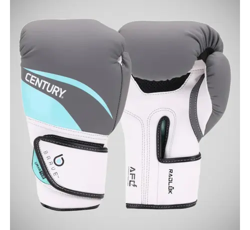 Witte/blauwgroene Century Brave bokshandschoenen voor dames