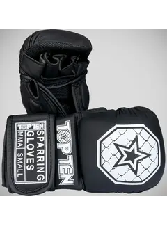 Top Ten Top Ten Contender MMA-sparringhandschoenen, zwart