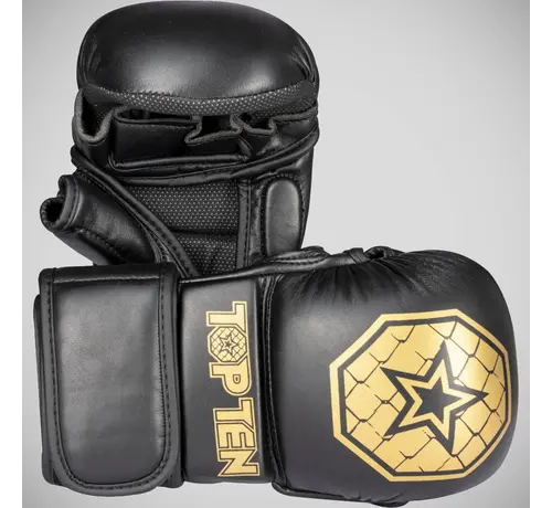 Top Ten Top Ten Contender MMA-sparringhandschoenen zwart/goud
