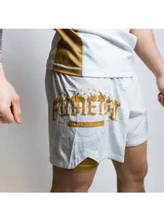 Fumetsu Fumetsu Oni dubbellaagse short wit/goud/grijs