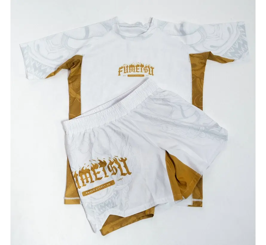 Fumetsu Oni dubbellaagse short wit/goud/grijs
