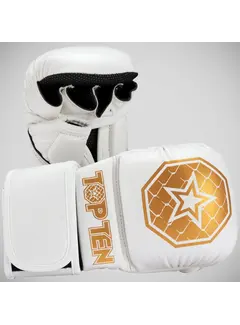Top Ten Top Ten Contender MMA-sparringhandschoenen wit/goud