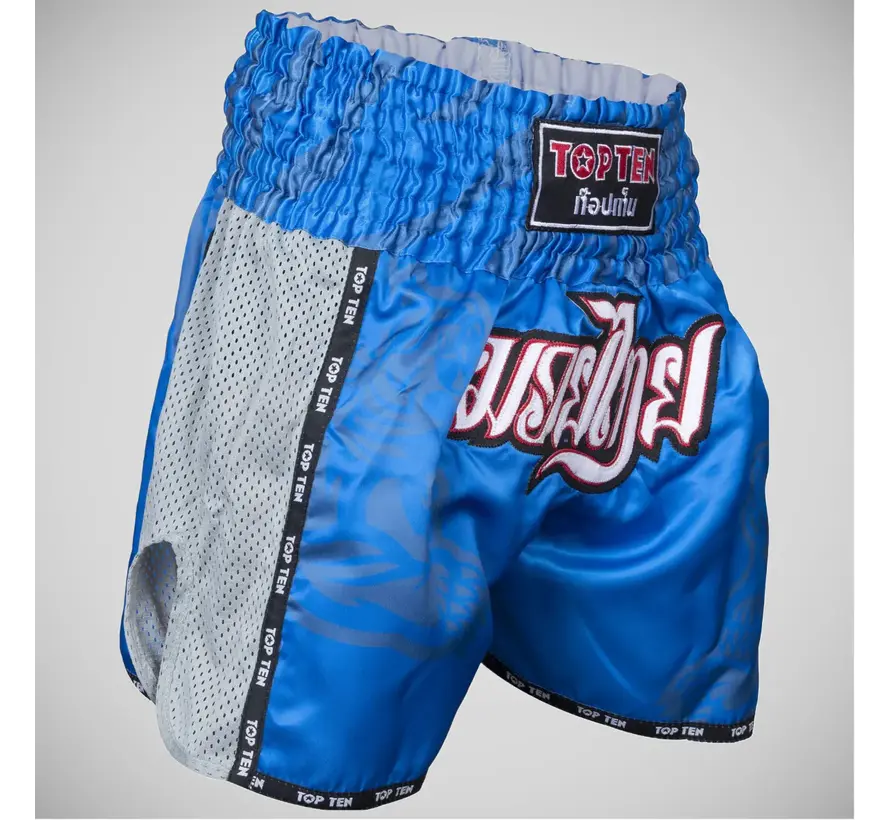 Blauwe Top Ten Patchara Muay Thai-short