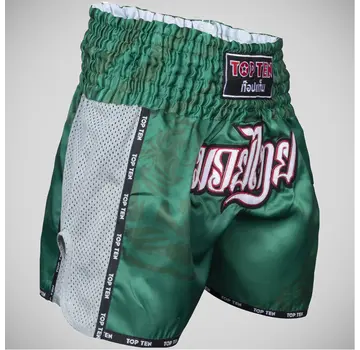 Top Ten Groene Top Ten Patchara Muay Thai-short