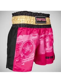 Top Ten Top Ten Power Ink kickboksbroek roze/goud