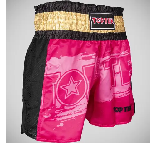 Top Ten Top Ten Power Ink kickboksbroek roze/goud