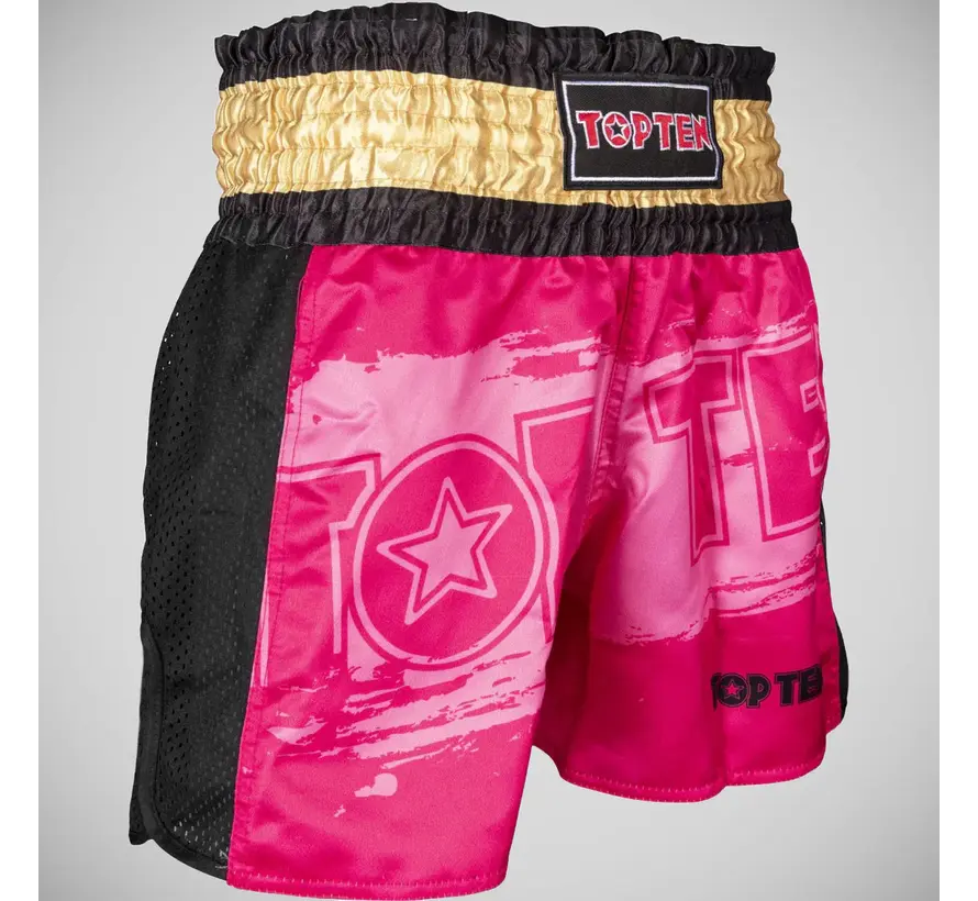 Top Ten Power Ink kickboksbroek roze/goud