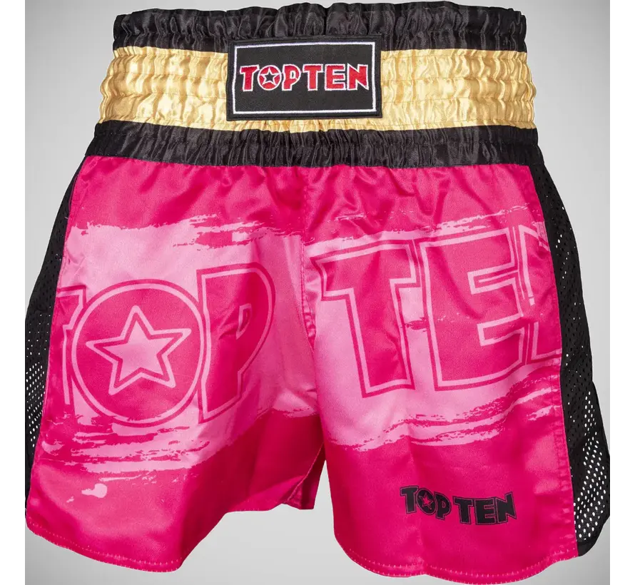 Top Ten Power Ink kickboksbroek roze/goud