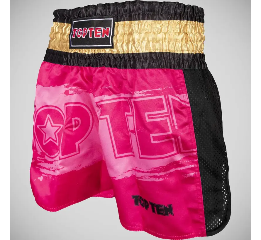 Top Ten Power Ink kickboksbroek roze/goud