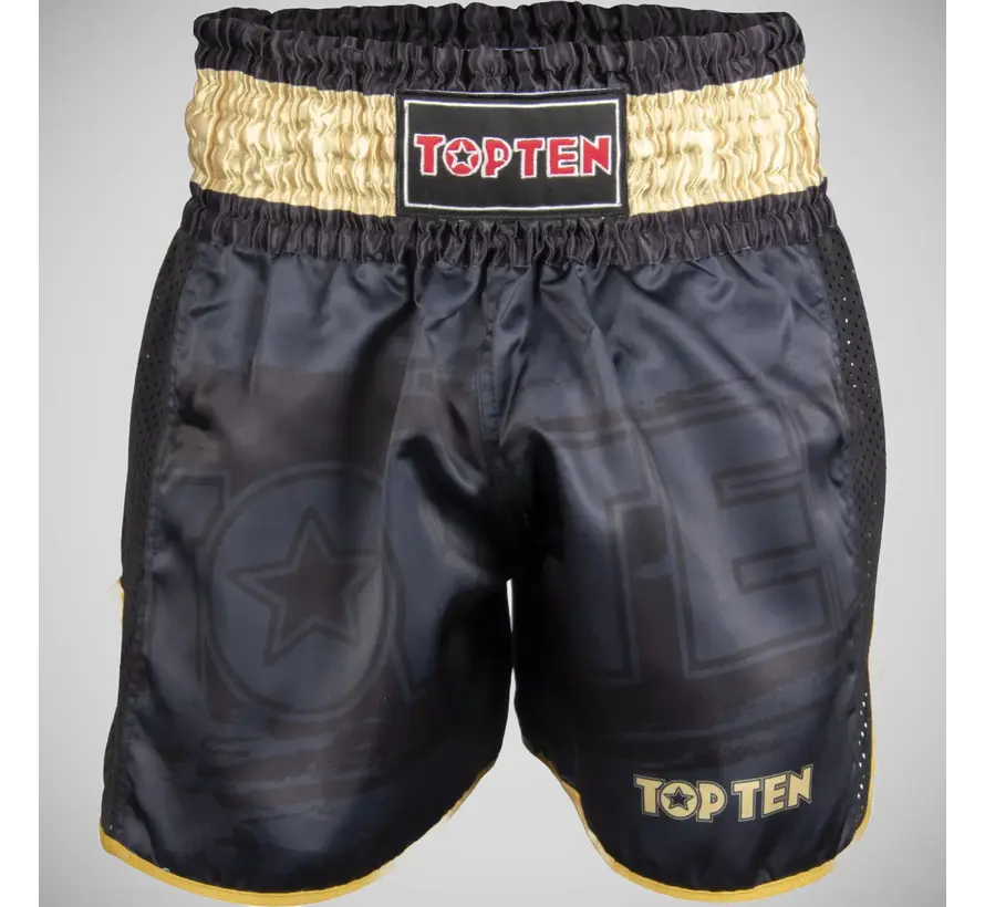 Top Ten Power Ink kickbokshort zwart/goud