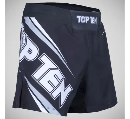 Top Ten Zwarte MMA-short van Top Ten Fight Team