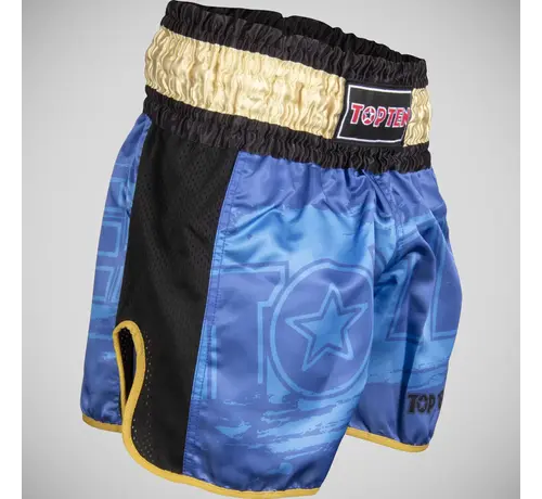 Top Ten Top Ten Power Ink kickbokshort blauw/goud
