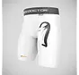 Witte Shock Doctor Core compressieshort met Bioflex-beschermer