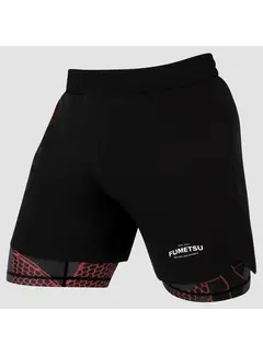Fumetsu Zwart/rode Fumetsu Anaconda vechtshort met dubbele laag