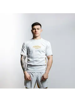 Fumetsu Fumetsu Oni rashguard met korte mouwen, wit/goud/grijs