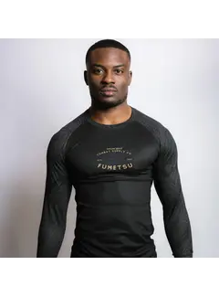 Fumetsu Fumetsu Dragon Slayer Rashguard met lange mouwen, zwart/goud
