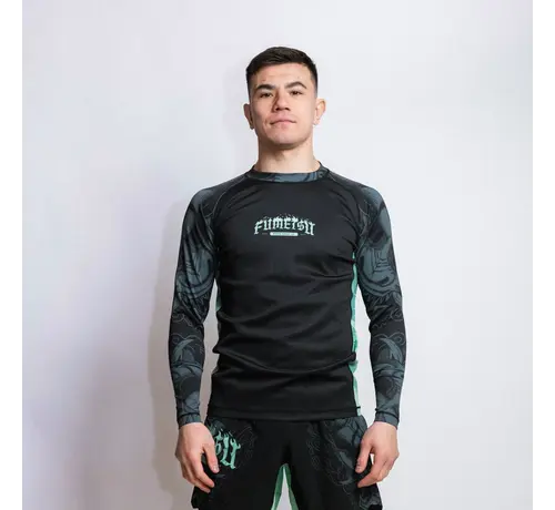 Fumetsu Fumetsu Oni Rashguard met lange mouwen Zwart/Blauw/Mint