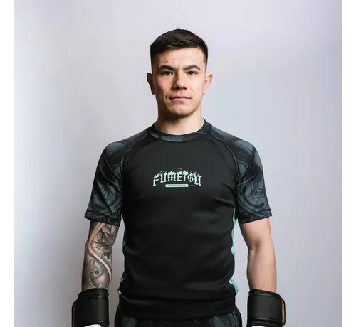 Fumetsu Fumetsu Oni rashguard met korte mouwen, zwart/blauw/mint