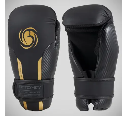 Bytomic Zwart/gouden Bytomic Performer Carbon Evo Pointfighter-handschoenen