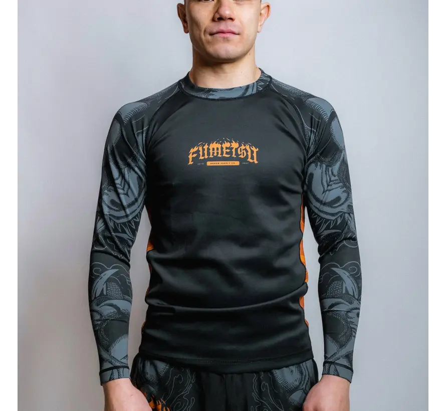 Fumetsu Oni Rashguard met lange mouwen Zwart/Grijs/Brons