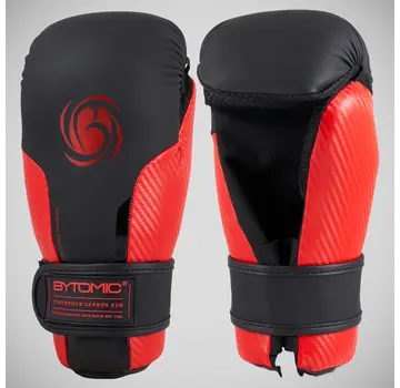 Bytomic Rood/zwarte Bytomic Performer Carbon Evo Pointfighter-handschoenen