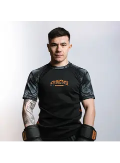 Fumetsu Fumetsu Oni rashguard met korte mouwen, zwart/grijs/brons