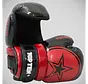 Zwart/rode Top Ten glanzende Block Star Pointfighter-handschoenen