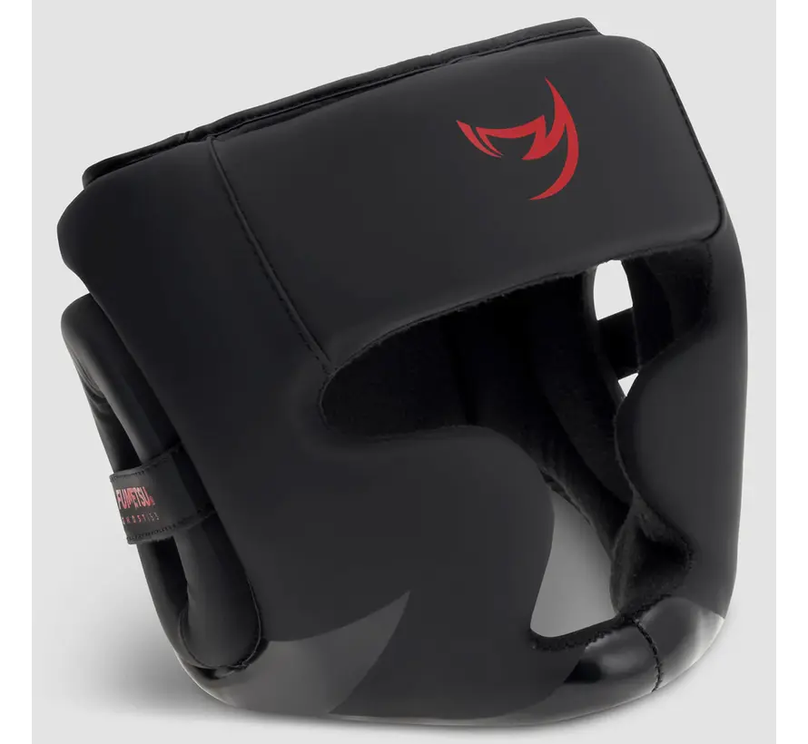 Zwart/rode Fumetsu Ghost S3-hoofdbescherming