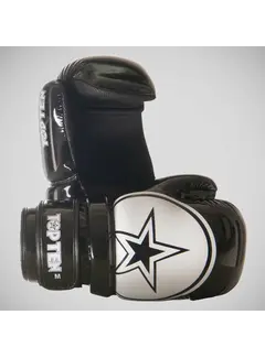 Top Ten Zwart/witte Top Ten Glossy Block Star Pointfighter-handschoenen