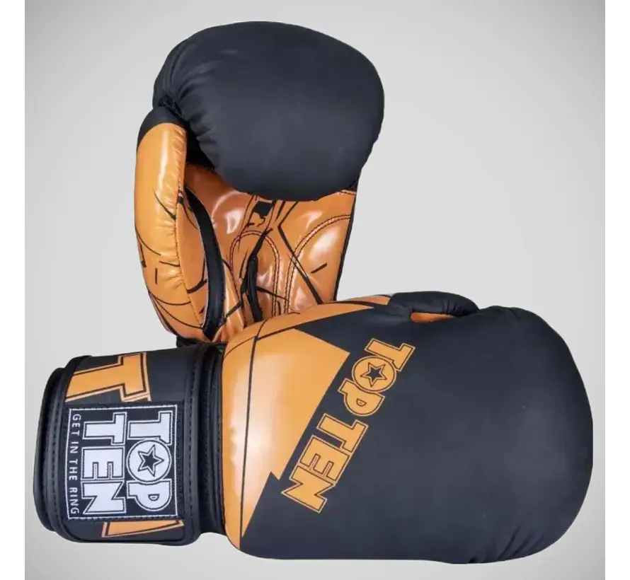 Zwart/oranje Top Ten The Splitter bokshandschoenen