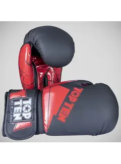 Top Ten Zwart/rood Top Ten The Splitter bokshandschoenen