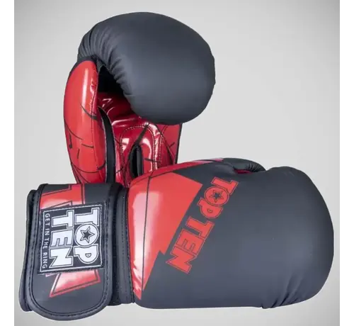 Top Ten Zwart/rood Top Ten The Splitter bokshandschoenen