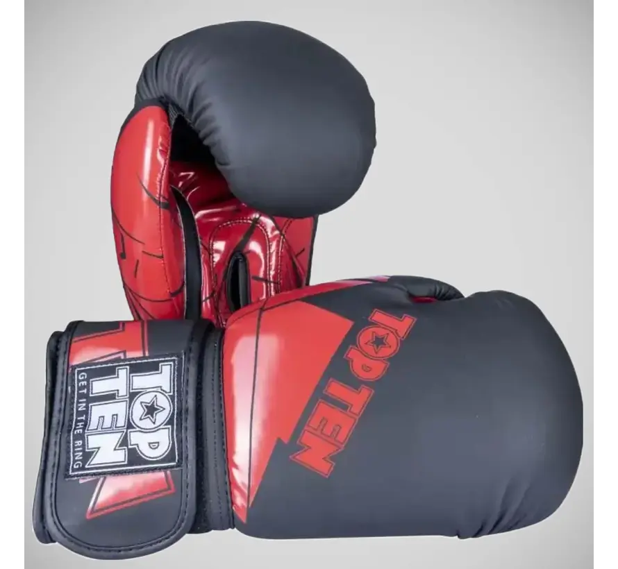 Zwart/rood Top Ten The Splitter bokshandschoenen