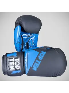 Top Ten Zwart/blauwe Top Ten The Splitter-bokshandschoenen