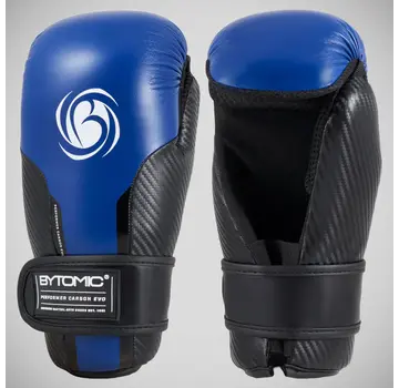 Bytomic Zwart/blauwe Bytomic Performer Carbon Evo Pointfighter handschoenen