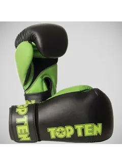 Top Ten Zwart/groene Top Ten XLP-bokshandschoenen