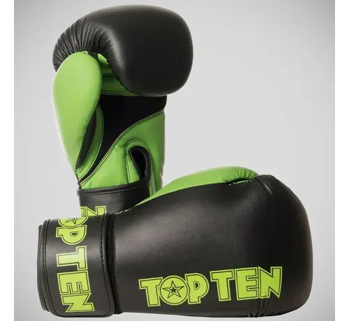 Top Ten Zwart/groene Top Ten XLP-bokshandschoenen