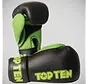Zwart/groene Top Ten XLP-bokshandschoenen
