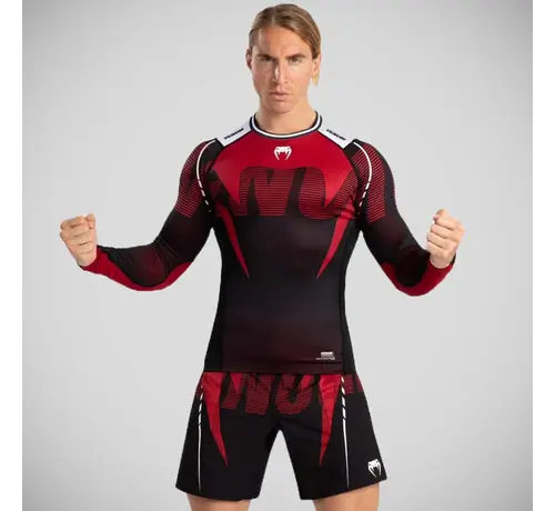 Venum Venum Adrenaline Rashguard met lange mouwen, zwart/rood