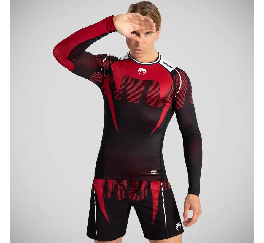 Venum Adrenaline Rashguard met lange mouwen, zwart/rood