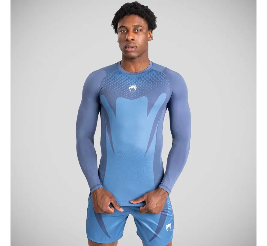 Venum Attack Rashguard met lange mouwen, marineblauw